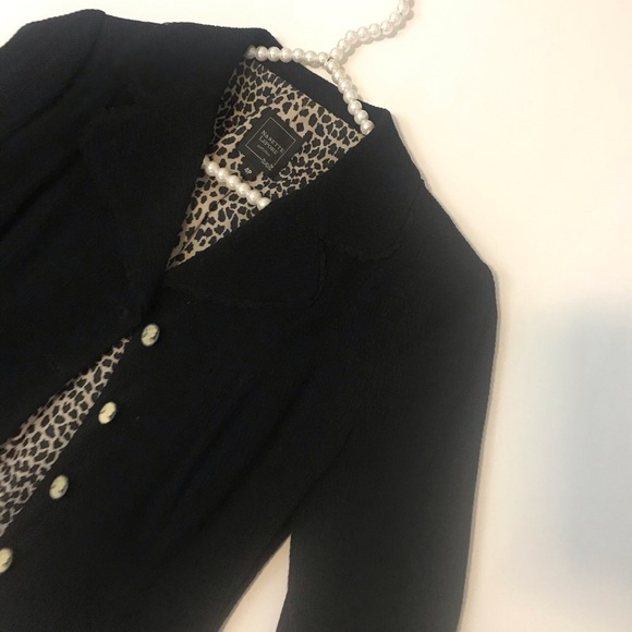 Nanette Lepore Lace Trim Blazer W Unique Buttons - Picture 1 of 9